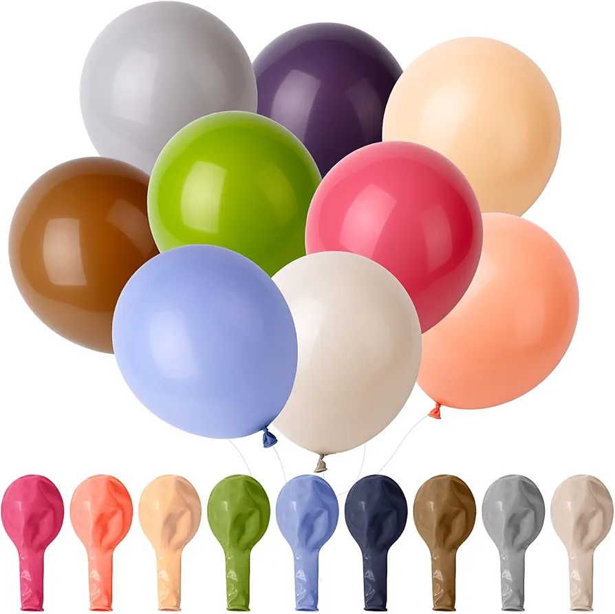 Mr. Pen- Balloons, 54 Pack, 12-Inch, Morandi Color, Party Balloons, Rainbow Balloons, Latex Balloons, Balloons for Birthday Party, Colorful Balloons, Assorted Balloons, Multicolor Balloons