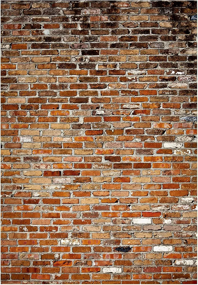 6x9FT Brick Wall Background Primary Color Brick Background Large Fabric Brick Photo Background Baby Shower Birthday Party Wedding Graduation Home Decoration Photo Booth Prop Banner YY-6