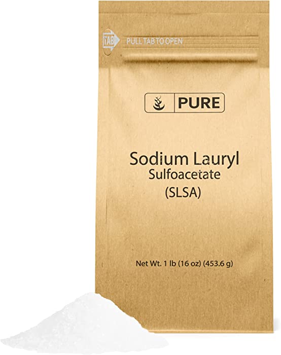 Pure Original Ingredients Sodium Lauryl Sulfoacetate (SLSA) (1 lb) Long Lasting Foam & Bubbles, Gentle on Skin