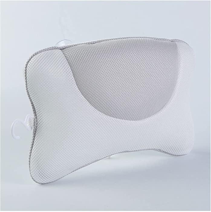 XINBAO Comfortable Bath Pillow with Suction Cups to Support The Neck and Shoulders. Family Spa Pillow, Suitable for Bathtubs, Hot Tubs, Jacuzzis, Bathtub Headrest Pillows for Relaxation and Comfort