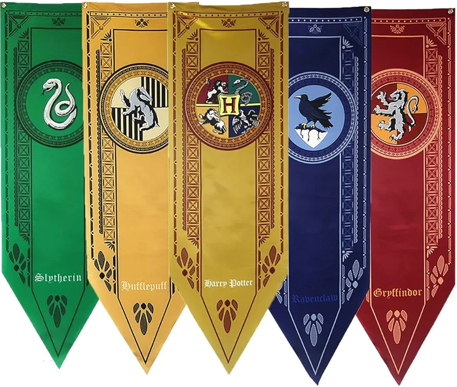 Magical World Harry Hp Potter Gry-Ffindor Cosplay Party Decoration Flag 150x45cm