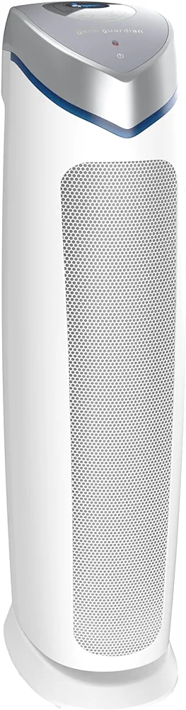 GermGuardian Air Purifier with Genuine HEPA 13 Pet Pure Filter, Removes 99.97% of Pollutants, Covers Large Rooms up to 915 Sq. ft. in 1 Hour, UV-C Light Helps Reduce Germs, 28", White, AC5250WPT