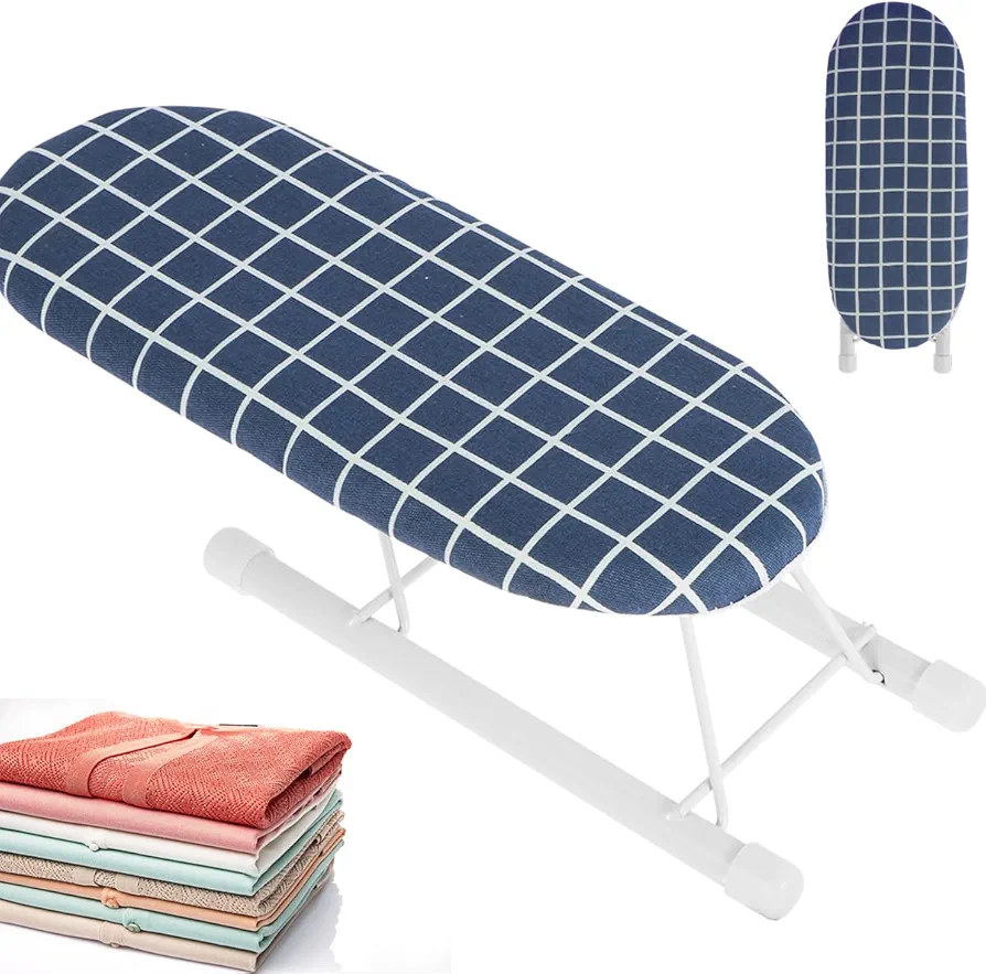 US Tabletop Ironing Board Small Ironing Board with Non-Slip Folding Feet Portable Ironing Board with Heat Resistant Pad Space Saving Foldable Iron Board for Sewing Craft Room 10.2x4.3x3.1 inch