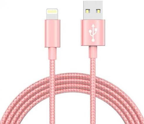 MFi-Certified Lightning Cable iPhone Charger - Compatible with iPhone Xs MAX XR X 8 8 Plus 7 7 Plus 6s 6s Plus 6 6 Plus and More (6FT Rose)