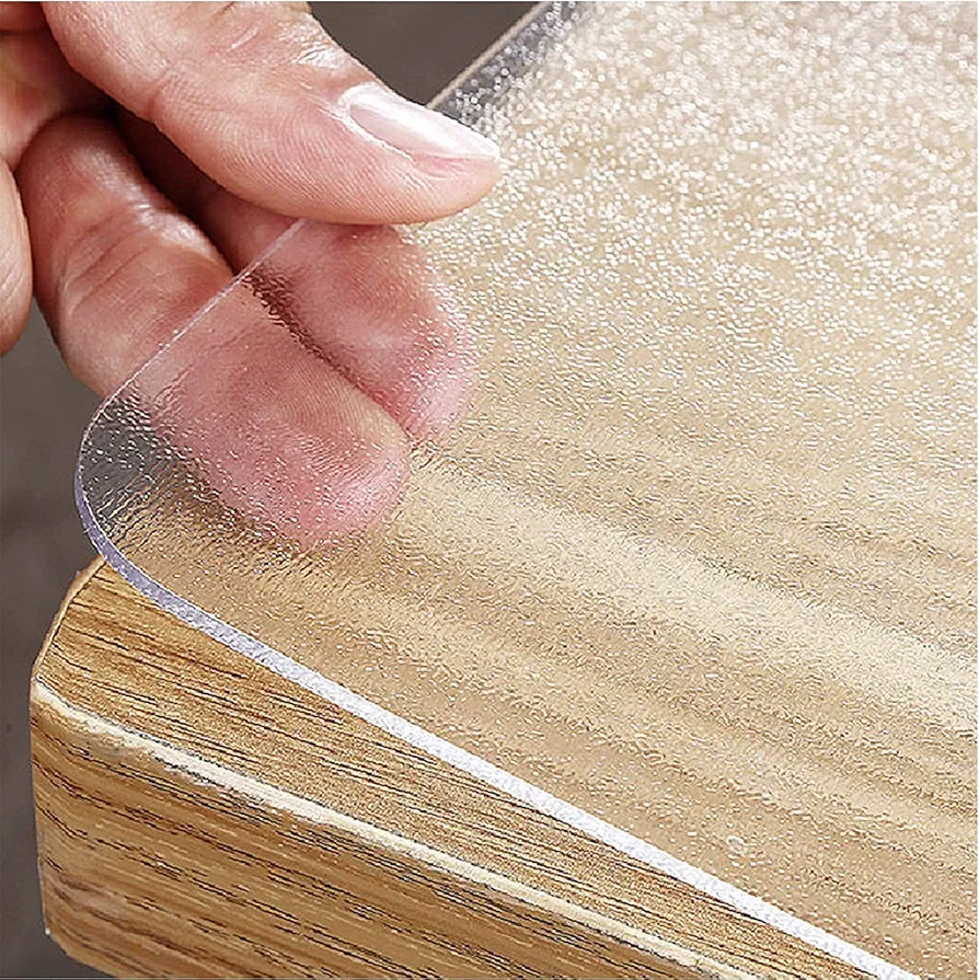 Frosted Table Cover Protector 2mm Thick 63 x 36 Inch Table Protector for Dining Room, Plastic Table Cover, Dining Table Protector, Table Top Protector Waterproof Oil-Proof