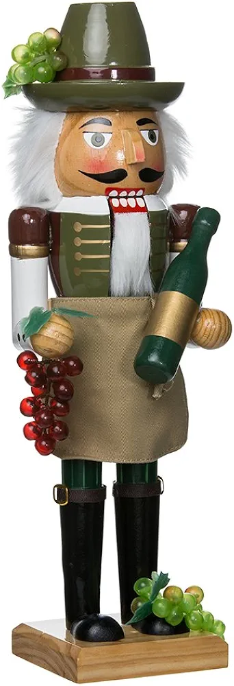 Kurt S. Adler Kurt Adler 15-Inch Wooden Wine Grower Nutcracker, Brown