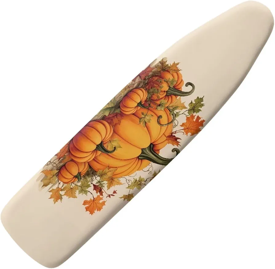 Fall Pumpkin Ironing Board Cover for Over The Door Ironing Board, Standard Ironing Board Cover 15x54 Inch Thanksgiving Decorations Laundry Room Accessories