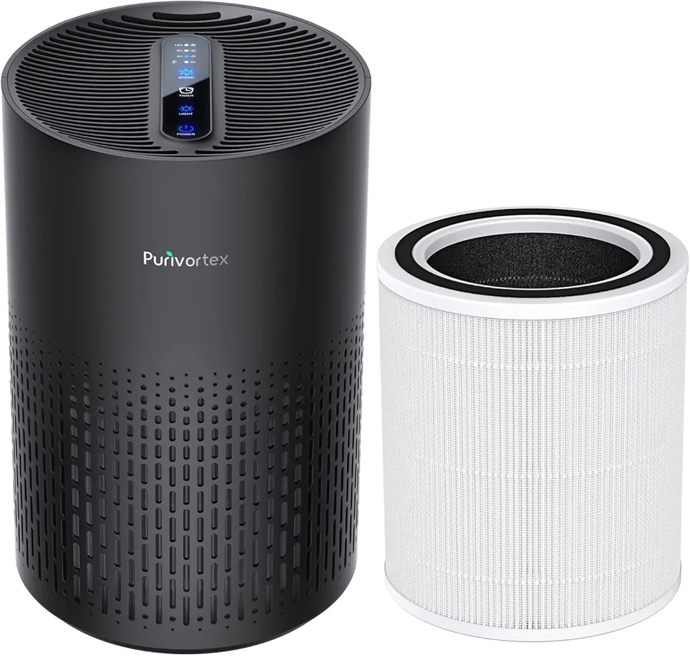 Air Purifiers Plus One More HEPA Filter for A11ergies, Pollen, Smoke, Dusts, Pets Dander, Odor, Hair, Ozone Free, 20db Quiet cleaner for Bedroom, Room, Kitchen and Living Room, SGS Certificaion