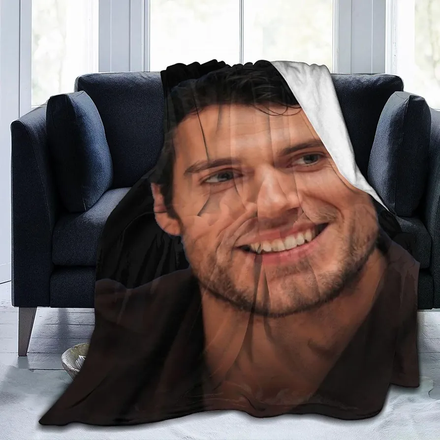 Henry Cavill Ultra Soft Micro Fleece Blanket Anti-Pilling Flannel Sleep Comfort Blanket for Traveling Camping Home Bed Living Room Sofa 60"x50"