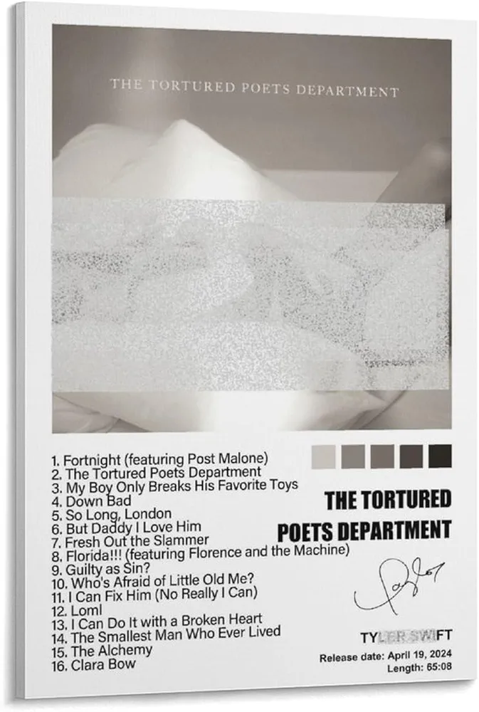 The Tortured Pop Art Music Album Poets Department Poster Poster Decorative Painting Canvas Wall Art Living Room Posters Bedroom Painting 12x18inch(30x45cm)