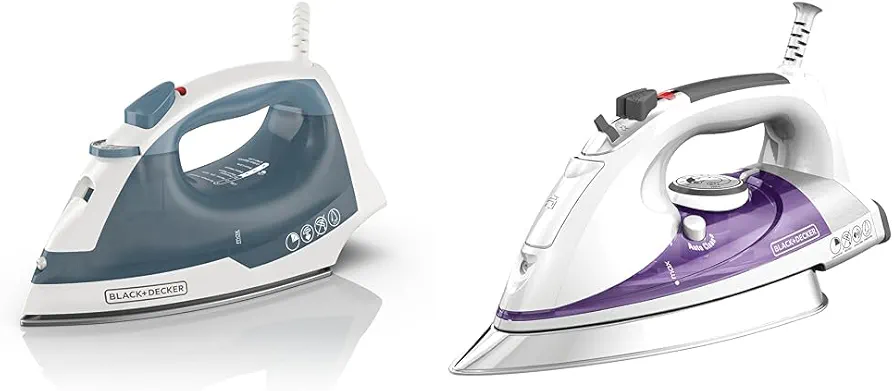 BLACK+DECKER Easy Steam IR40V Compact Iron & IR1350S Professional Steam Iron Bundle