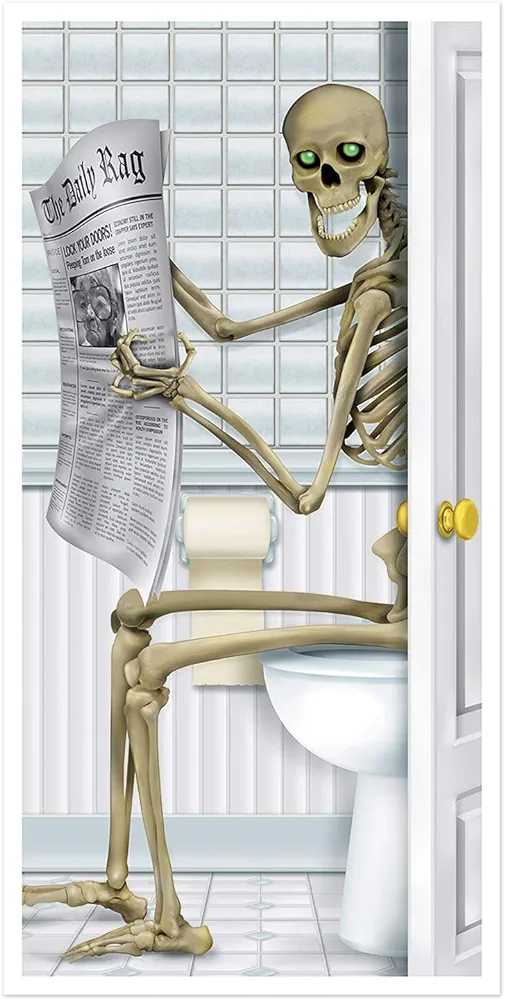 Beistle Skeleton Restroom Door Cover Party Accessory