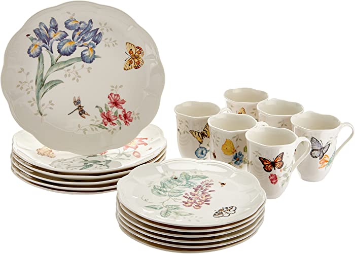 Lenox 6342794 Butterfly Meadow 18-Piece Dinnerware Set