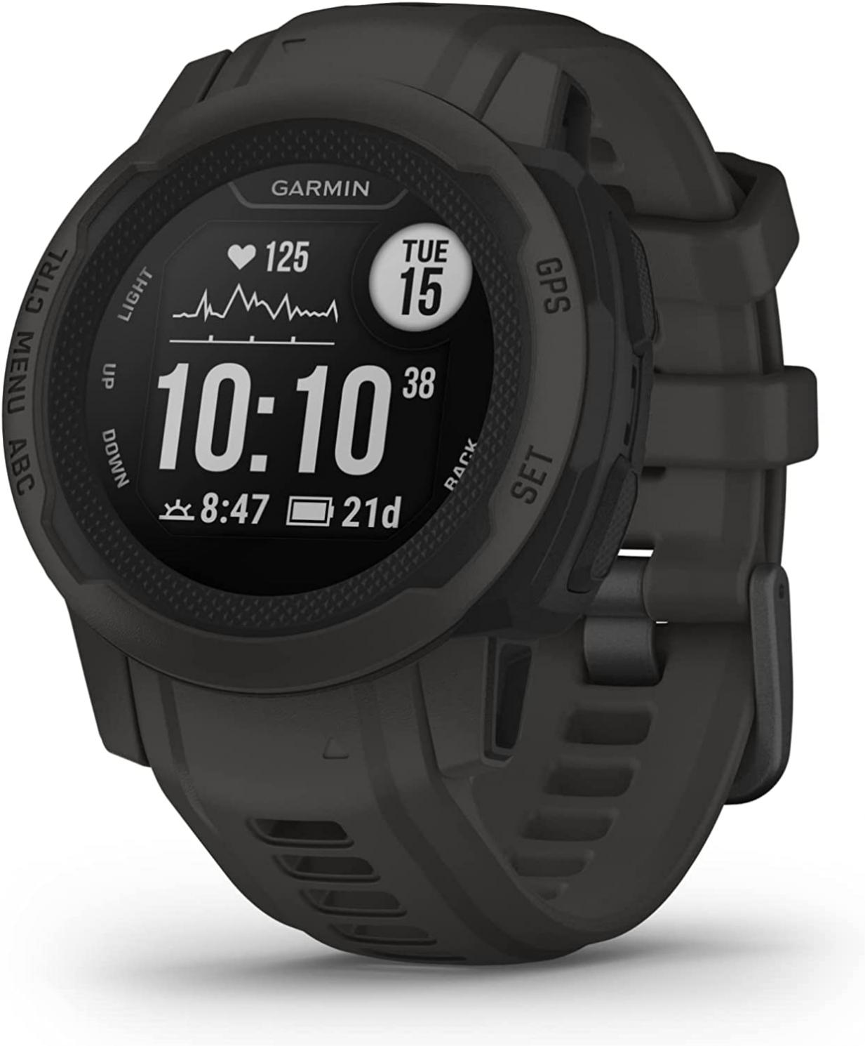 Garmin Instinct 2S, Smaller-Sized GPS Outdoor Watch, Multi-GNSS Support, Tracback Routing, Graphite