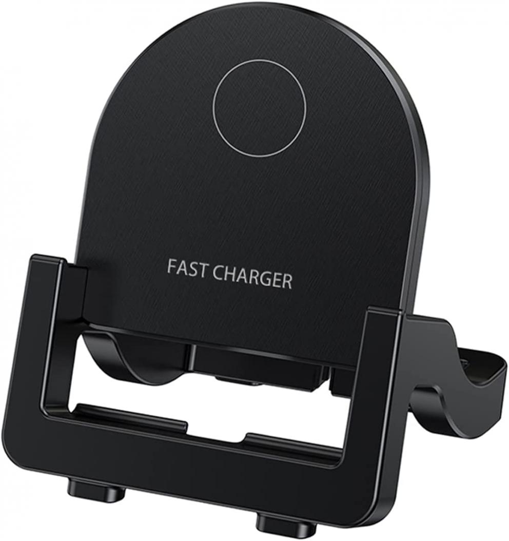 15W Fast Wireless Charging Stand, Wireless Phone Charger Compatible with iPhone 13/13 Pro/13 Pro Max/13 mini/12/12 Pro Max/12 Mini/11/X/XS Max/8 Samsung Galaxy Note S20 S10 (No AC Adapter)