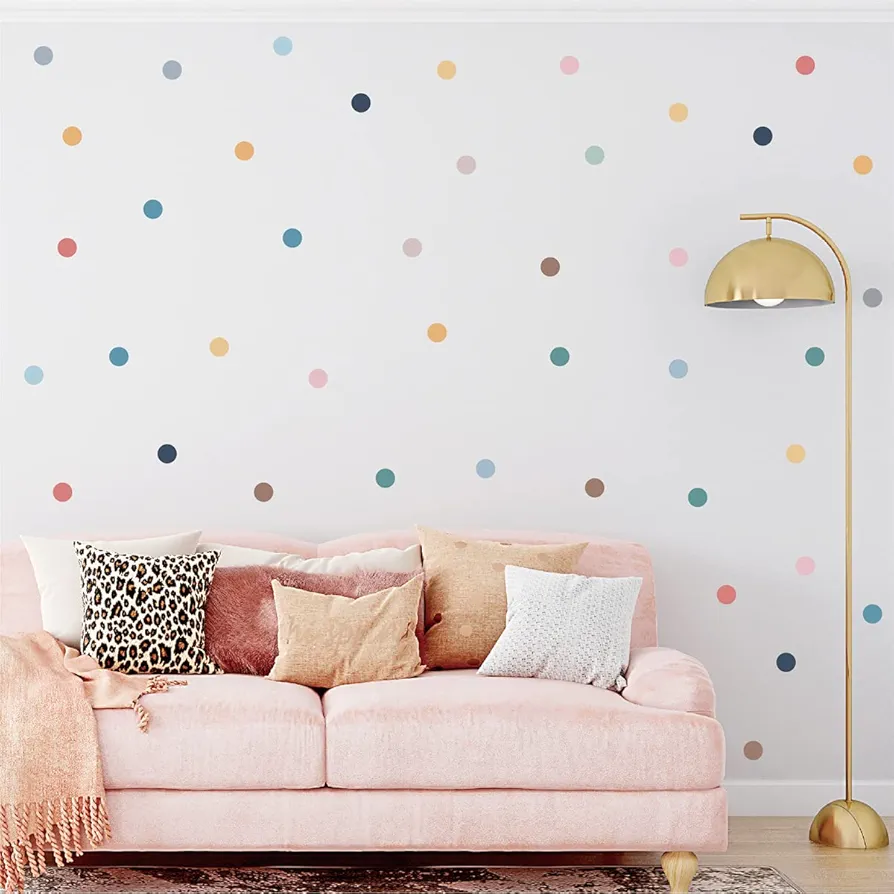 Polka Dot Wall Decal Stickers for Kids Nursery Bedroom Removable Colorful Dot Wall Stickers for Baby Girls Boys Room Decorations