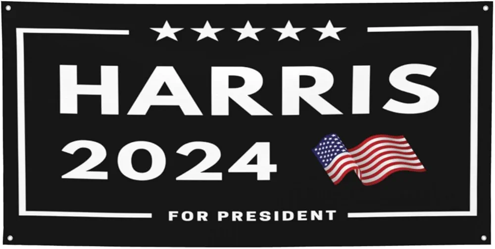 Kamala Harris for President 2024 Banners Flag Signs, Personalized Banner for Indoor Outdoor Decoration Banner Room Wall Signs for Garden Yard Party Holiday Home Decorations Medium