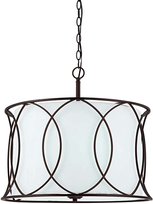 Canarm ICH320A03ORB20 Monica 3-Light Chandelier, 20.5" x 20.5" x 17.5", Oil Rubbed Bronze