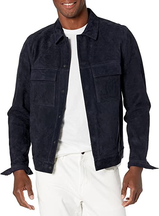 Theory Men's Jaime 2 Pocket Suede Jacket