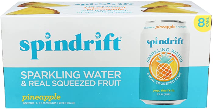 SPINDRIFT Pineapple Sparkling Water, 12 FZ