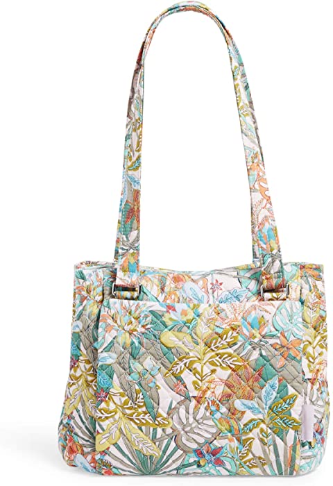 Vera Bradley Cotton Multi-Compartment Shoulder Satchel Purse