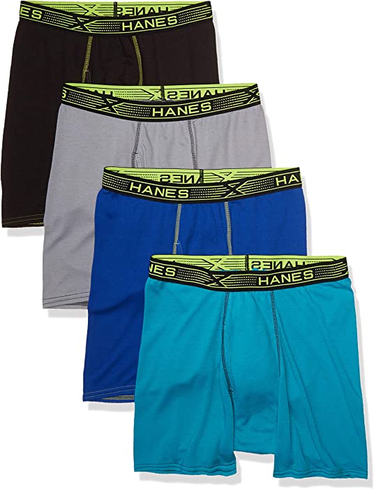 Hanes Ultimate Men's Sport X-Temp Breathable Mesh Boxer Brief 4-Pack