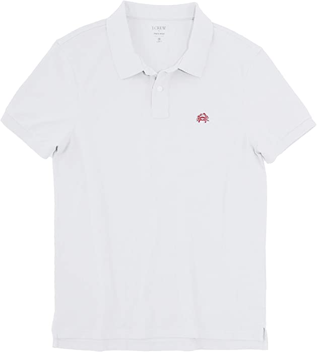 J.Crew Factory Men's Slim Fit Crab Logo Pique Polo