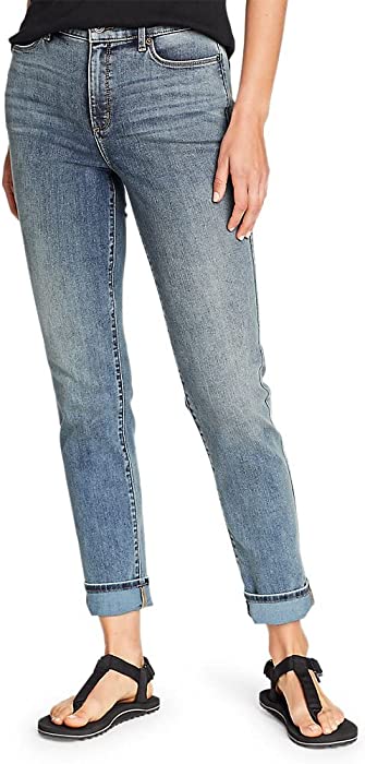 Eddie Bauer Women's Revival High-Rise Slim Straight Jeans, Summit 14 Regular