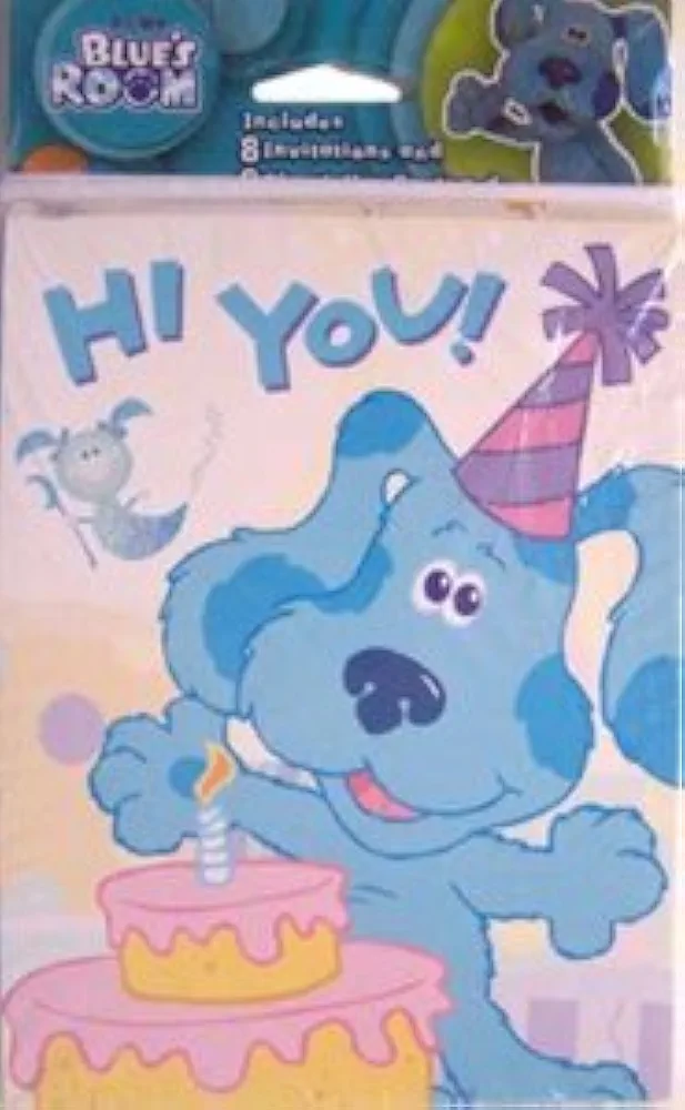 Package of 8 Invitations and 8 Thank You Combo Blues Clues Room