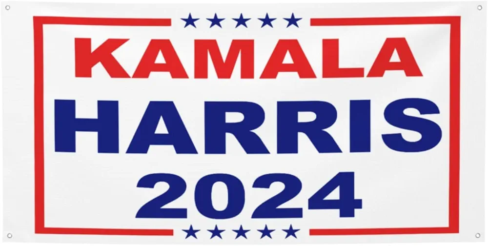 Kamala Harris for President 2024 Banners Flag Signs, Personalized Banner for Indoor Outdoor Decoration Banner Room Wall Signs for Garden Yard Party Holiday Home Decorations Small