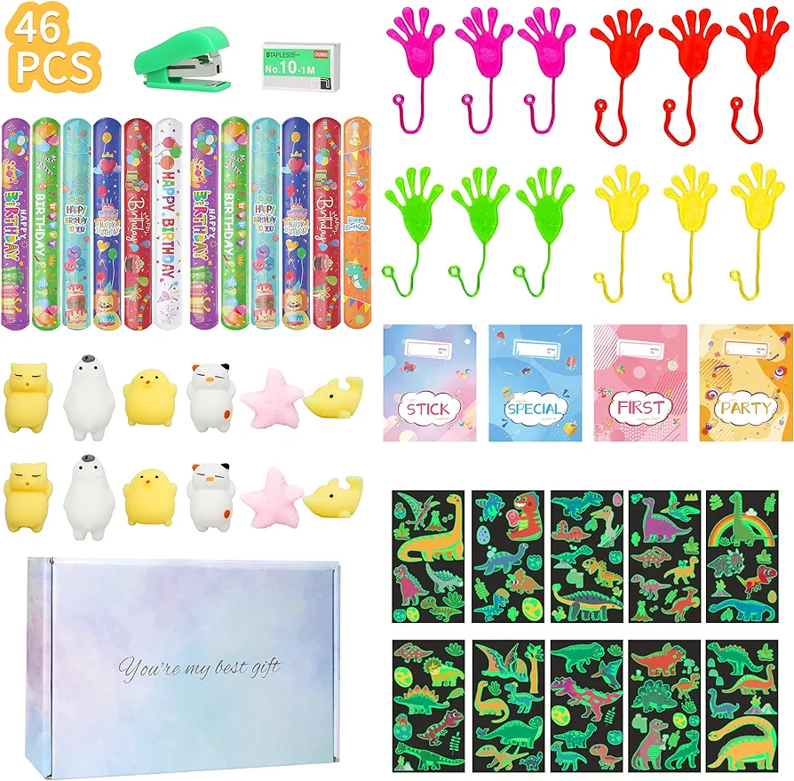 AISYAH Party Favors for Kids - 46 PCS Prize Box Toys, Easter Basket Goodie Bag Stuffers, Pinata Easter Egg Fillers, Treasure Box Toys for Classroom, Prize Box Birthday Gift Bag Student Rewards