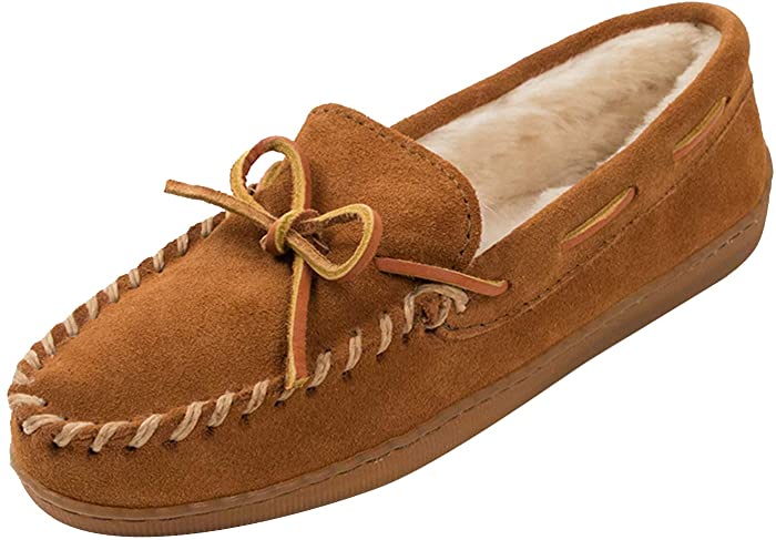 Minnetonka Men's Pile Lined Hardsole Slipper