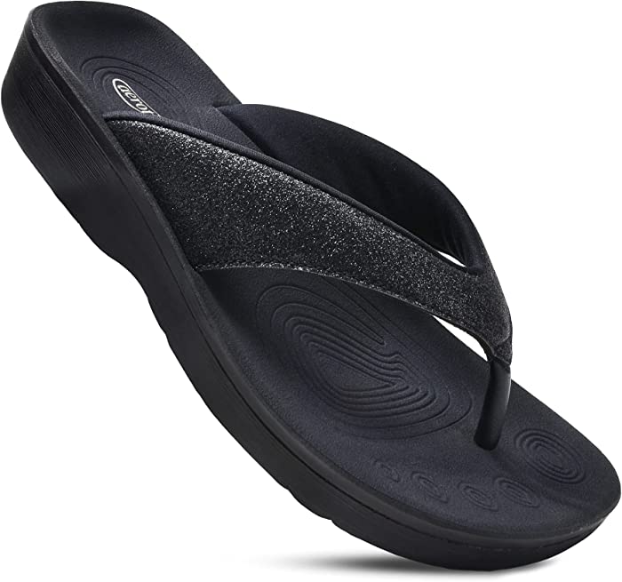 AEROTHOTIC Original Orthotic Comfort Thong Style Flip Flops Sandals for Women with Arch Support for Comfortable Walk