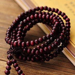 TonyJameJPStore Fashion Natural Red Sandalwood 6mm Beads Buddha Stretch Bracelet Men / Women Gift Religion CharmFTibetan Jewelery