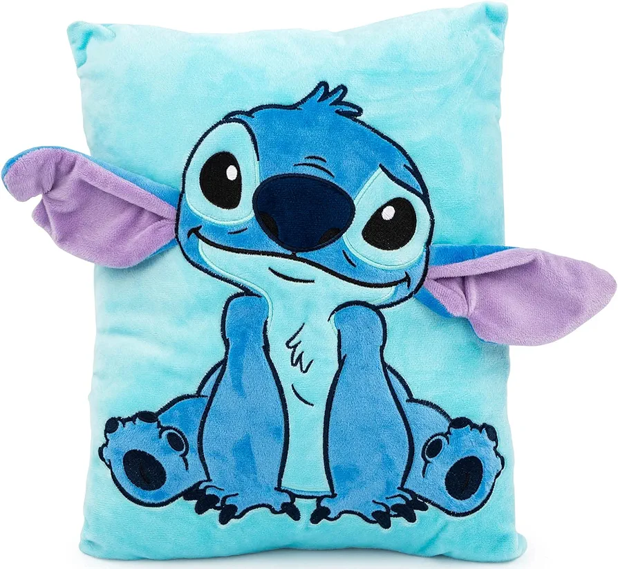 Jay Franco Disney Lilo & Stitch 3D Snuggle Pillow - Super Soft – Measures 15 Inches (Official Disney Product)