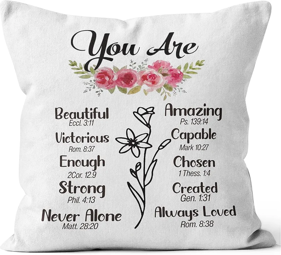 Christian Gifts for Women,Christian Decor Pillow Covers 18x18,Christian Gifts for Women Fait,Inspirational Pillow Covers for Sofa Couch Room,Inspirational Gifts for Wome