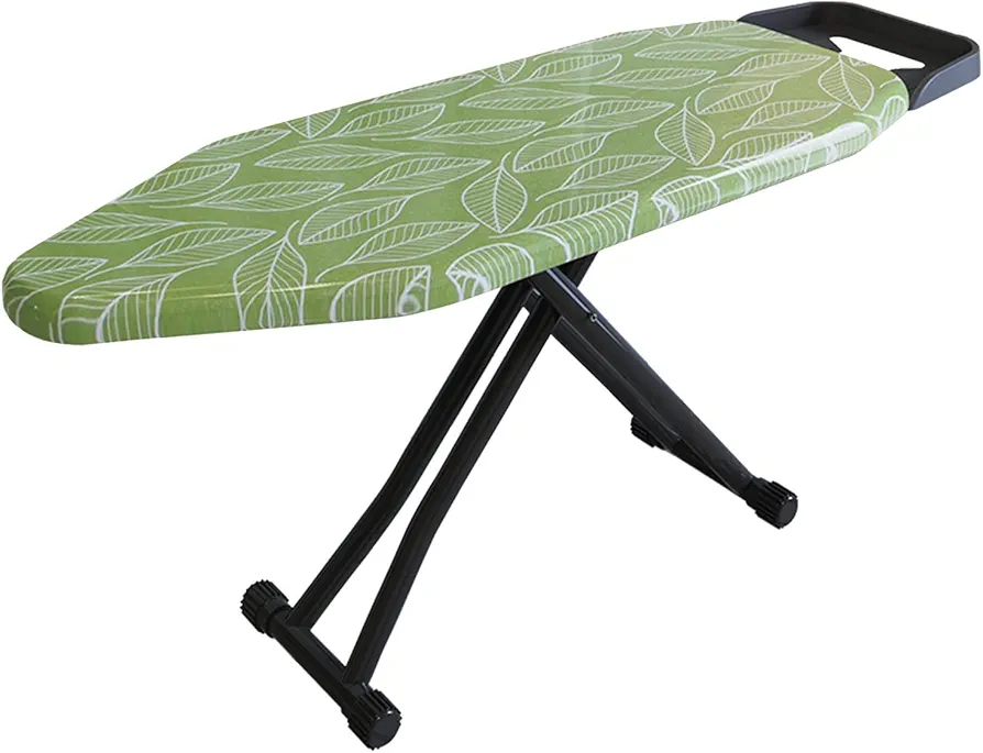 Large Ironing Board,Foldable Ironing Board Iron Board With Cover & Pad, 6 different height adjusted,with Retractable Iron Rest,4 Heavy Duty Steel Legs, For Home Laundry Room Or Dorm Use ( Color : Gree