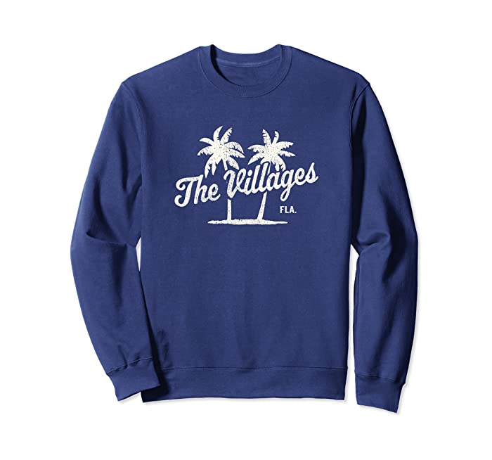 The Villages Florida Vintage 70s Palm Trees Graphic Sweatshirt