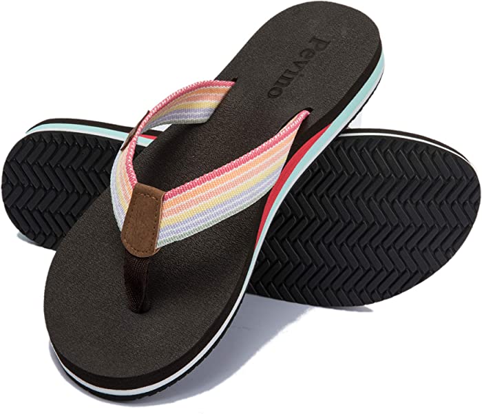 Women's Orthotic Flip Flops,Casual Comfortable Thong Sandal with Arch Support