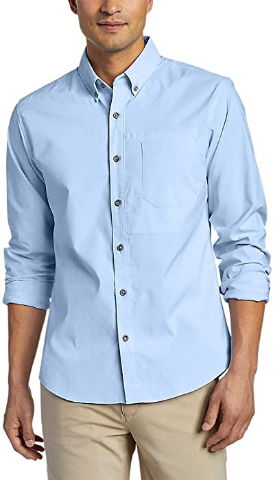 Eddie Bauer Men's On The Go Long-Sleeve Poplin Shirt