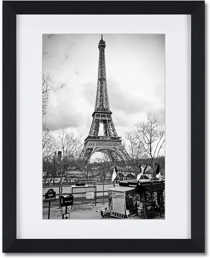 Eiffel Tower Wall Art Framed Landscape Pictures Canvas Wall Art Decor Black and White Wall Art Canvas Paintings Living Room Bedroom Black Framed Prints Modern Artwork for Bathroom Kitchen Office