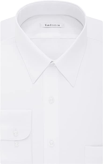 Van Heusen Men's BIG FIT Dress Shirts Poplin (Big and Tall)