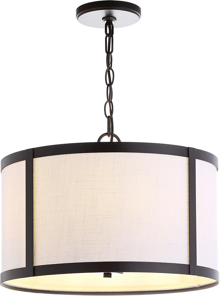 JONATHAN Y JYL3510A Thatcher 17" Metal LED Pendant Contemporary,Transitional Dimmable,2700K Cozy Warm Light, for Dining Room, Foyer, Bedroom, Modern, 4 Lights + Bulbs, Oil Rubbed Bronze