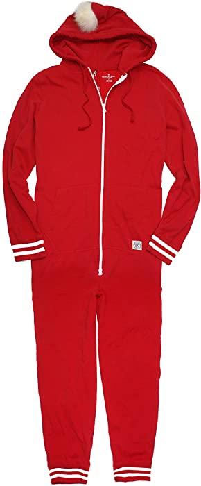 American Eagle Men's Fleece Santa Hooded Onesie Lounge PJ