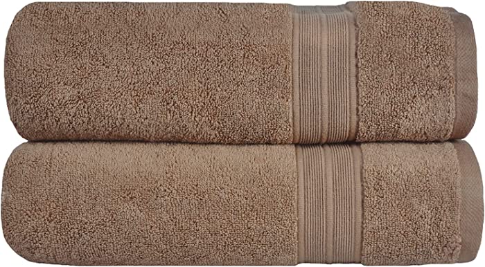 TRIDENT Bath Towels, 100% Cotton Towels for Bathroom, Super Soft, Shower Towels, Bathroom Towels with Higher Absorbency and Lower Lint, Pack of 2 Large Bath Towels, 500 GSM Project 360 (Acorn)