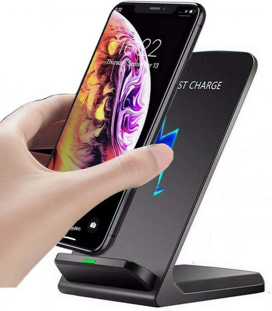 Wireless Charger Stand Qi-Certified 10W/7.5W Charging for Apple iPhone 14 13 12 11 Pro Max/XS MAX/XR/X/8 Plus, Samsung Galaxy S22 S21 S20 S10 S9,Note 10+/S10+/S10E/S9+/S8