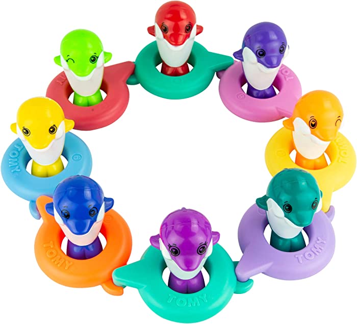 LAMAZE Water Symphony Toddler Auditory Sensory Bath Tub Dolphin Toy for Kids, Multicolor