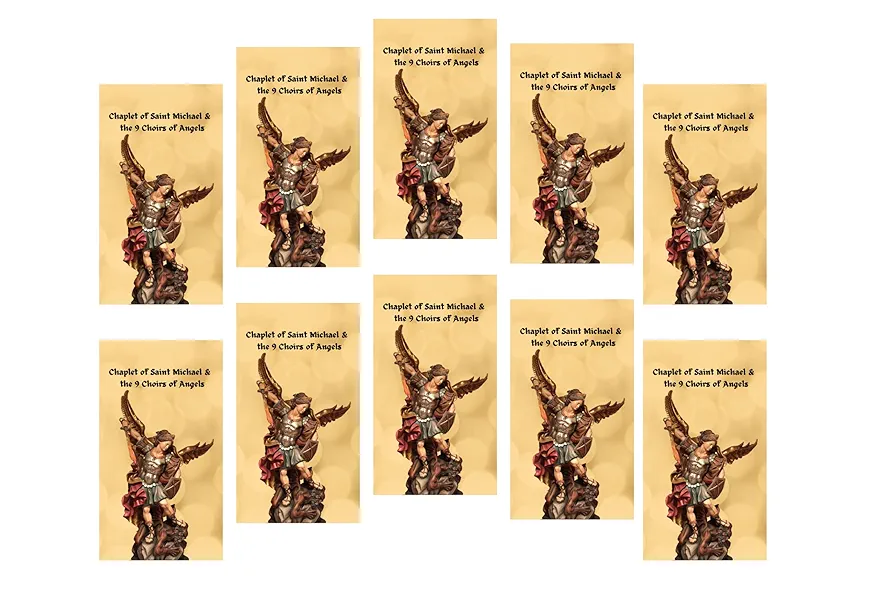 10 Pack Chaplet of Saint Michael & the Nine Choirs of Angels Trifold Prayer Cards