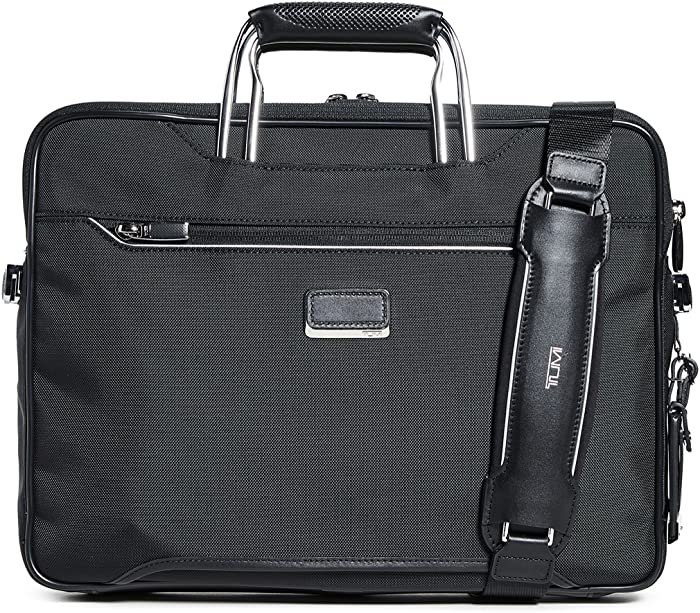 Tumi Men's Arrivé Hannover Slim Briefcase, Black, One Size