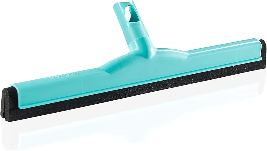 Leifheit Squeegee Wiper Trekker connects Click System Handles, Dura-Flex rubber good on uneven, Wet rooms, Patios, Conservatories, Pools, XL wiping width 45 cm Floor Mop, wide, Black